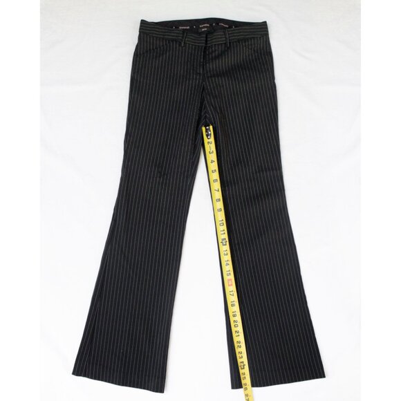 Express Editor Women's Trouser Pants - Black with White Stripes - Picture 4 of 5